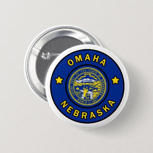 Omaha Nebraska Ronde Button 5,7 Cm (Voorkant /achterkant)