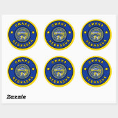 Omaha Nebraska Ronde Sticker (Vel)