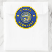 Omaha Nebraska Ronde Sticker (Tas)