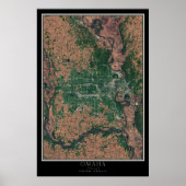 Omaha Nebraska Satellite Poster Map (Voorkant)