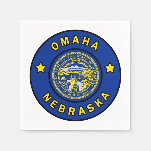 Omaha Nebraska Servet (Voorkant)