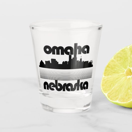 Omaha Nebraska Shot Glas (Voorkant)