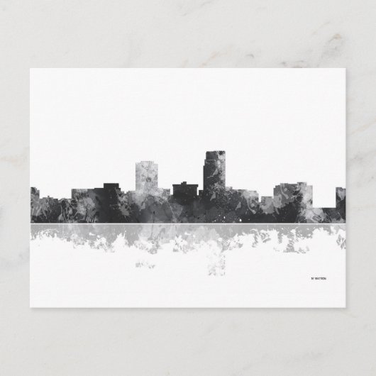 OMAHA NEBRASKA SKYLINE BRIEFKAART (Voorkant)