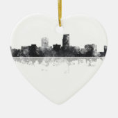 OMAHA NEBRASKA SKYLINE KERAMISCH ORNAMENT (Voorkant)