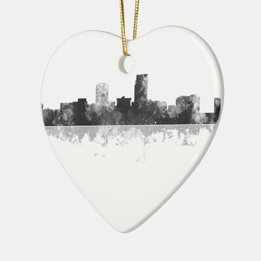 OMAHA NEBRASKA SKYLINE KERAMISCH ORNAMENT (Links)
