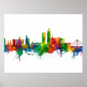 Omaha Nebraska Skyline Poster (Voorkant)