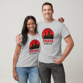 Omaha Nebraska Skyline Sunset | retro-silhouet T-shirt (Unisex)