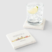 OMAHA NEBRASKA SKYLINE WB1 - STENEN ONDERZETTER (Zijkant)