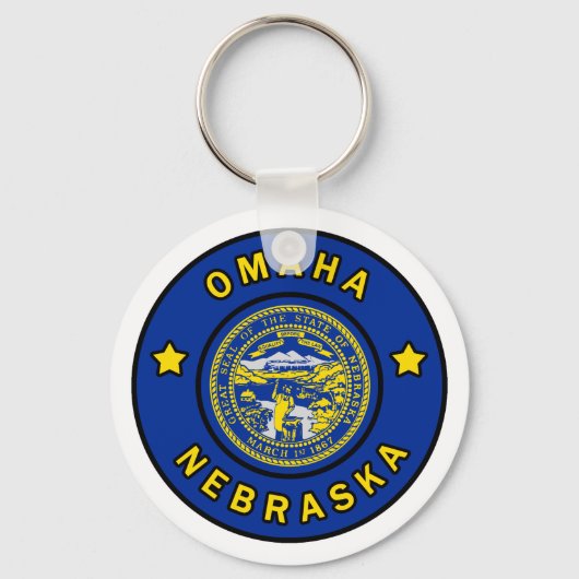 Omaha Nebraska Sleutelhanger (Voorkant)