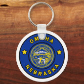 Omaha Nebraska Sleutelhanger (Voorkant)