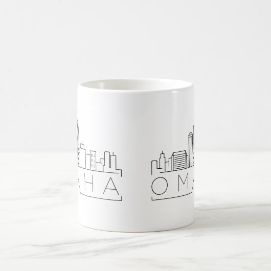 Omaha, Nebraska | Stad gestileerde Skyline Koffiemok (Center)