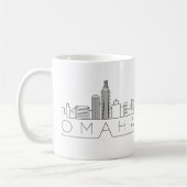 Omaha, Nebraska | Stad gestileerde Skyline Koffiemok (Links)