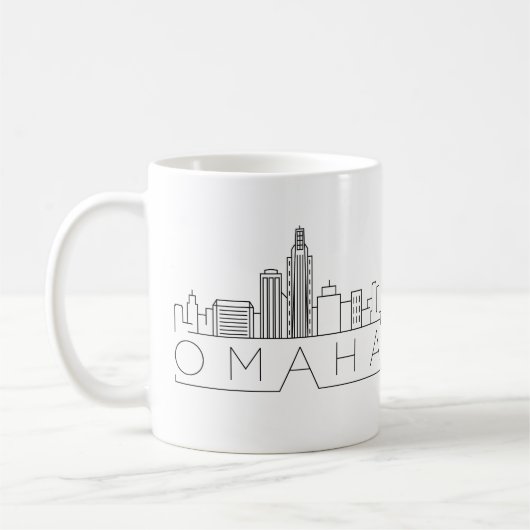 Omaha, Nebraska | Stad gestileerde Skyline Koffiemok (Links)