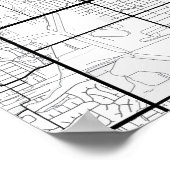 Omaha, Nebraska Stadsplattegrond + Markeer uw loca Poster (Hoek)