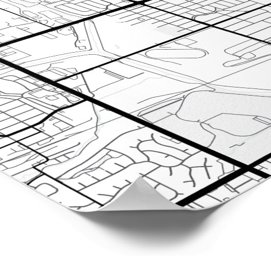 Omaha, Nebraska Stadsplattegrond + Markeer uw loca Poster (Hoek)