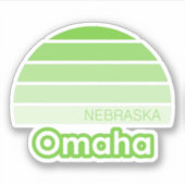 Omaha Nebraska Sticker (Voorkant)