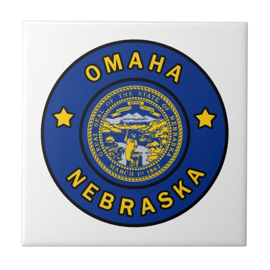 Omaha Nebraska Tegeltje (Voorkant)