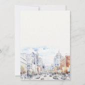 Omaha Nebraska Watercolor Landscape Wedding Bedankkaart (Achterkant)