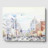 Omaha Nebraska Watercolor Landscape Wedding Gastenboek (Achterkant)