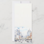 Omaha Nebraska Watercolor Landscape Wedding  Menu Kaart (Achterkant)