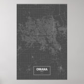 Omaha, Nebraska (zwart wit) Poster (Voorkant)