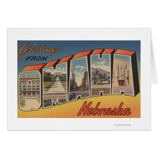 Omaha, NebraskaLarge Letter ScenesOmaha, NE (Voorkant Horizontaal)