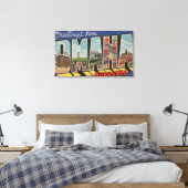Omaha, NebraskaLarge Letter ScenesOmaha, NE 2 Canvas Afdruk (Insitu (Slaapkamer))