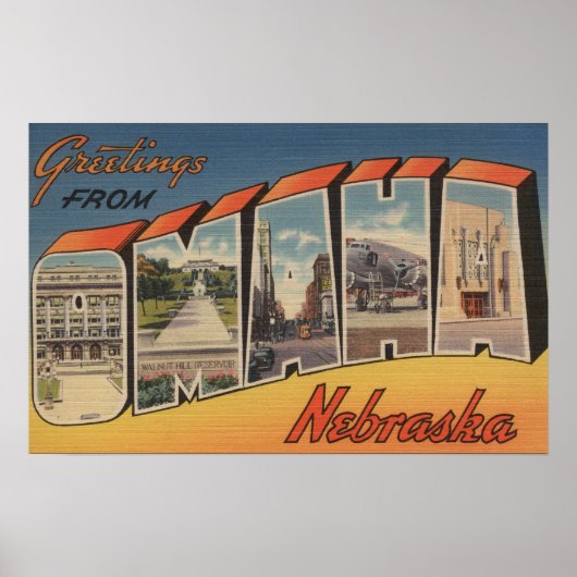 Omaha, NebraskaLarge Letter ScenesOmaha, NE Poster (Voorkant)