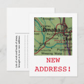 Omaha New Address Notice Aankondigingskaart (Voorkant / Achterkant)