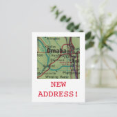 Omaha New Address Notice Aankondigingskaart (Staand voorkant)