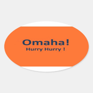 OMAHA Oval Stickers voor DENVER BRONCOS Fans Haast