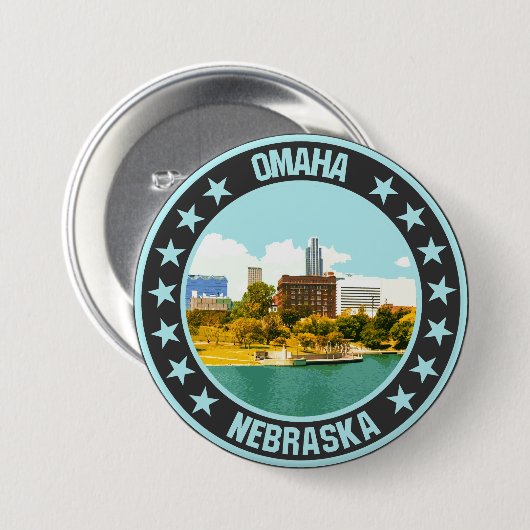 Omaha Ronde Button 7,6 Cm (Voorkant /achterkant)