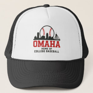 Omaha Skyline Baseball Design Thuisbasis van Col Trucker Pet