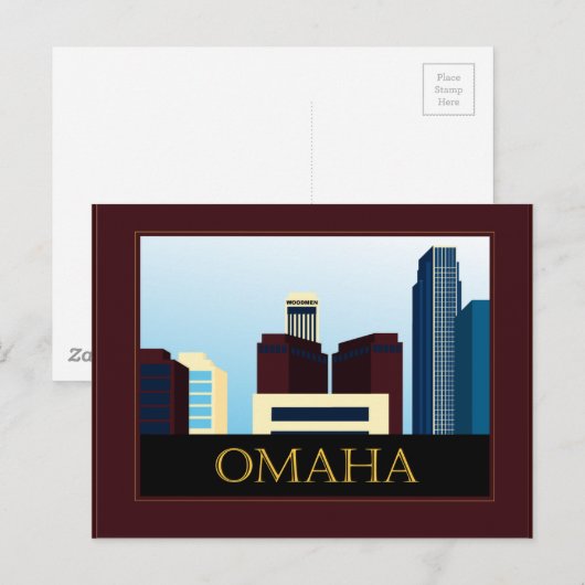 Omaha Skyline Briefkaart (Voorkant / Achterkant)