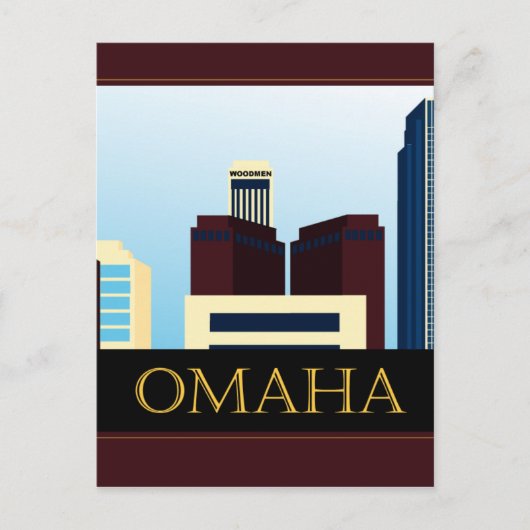 Omaha Skyline Briefkaart (Voorkant)