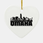 Omaha Skyline Keramisch Ornament (Voorkant)