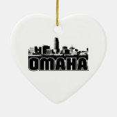 Omaha Skyline Keramisch Ornament (Achterkant)