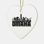 Omaha Skyline Keramisch Ornament (Links)