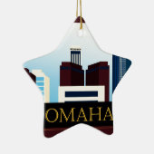 Omaha Skyline Keramisch Ornament (Rechts)