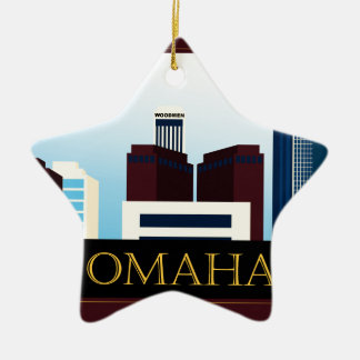 Omaha Skyline Keramisch Ornament