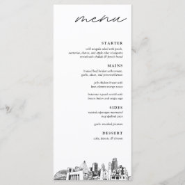 Omaha Skyline Modern huwelijksdiner Menu