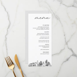 Omaha Skyline Modern huwelijksdiner Menu