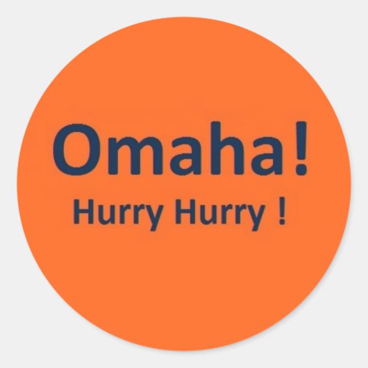 Omaha Stickers voor Broncos Fans (Voorkant)