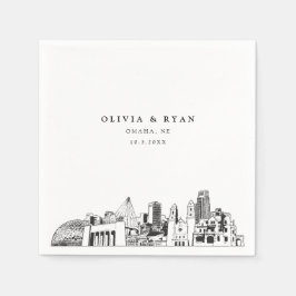 Omaha Trouw Minimalistisch Papier  Servet