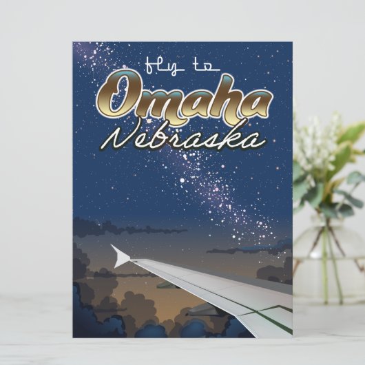 Omaha, vliegposter van Nebraska (Staand voorkant)