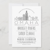 Omaha Wedding | Veldlijnuitnodiging voor stylized  Kaart (Voorkant)