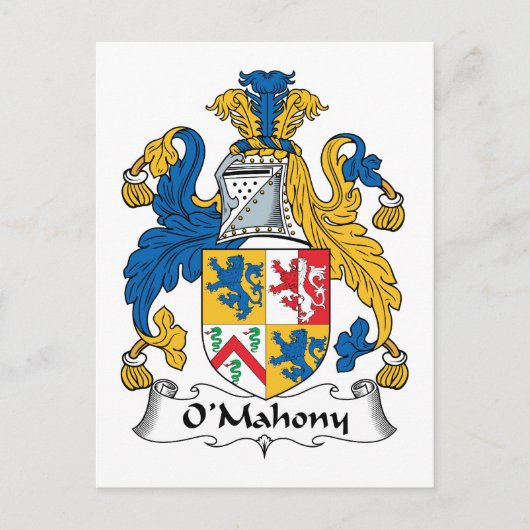 O'Mahony Family Crest Briefkaart (Voorkant)