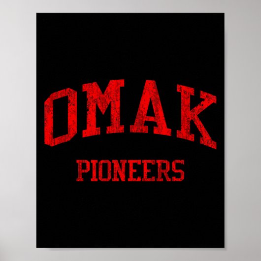 Omak High School Hs Omak Wa Vintage Srts Poster (Voorkant)