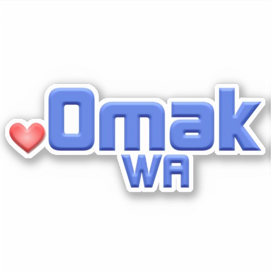Omak Washington Sticker (Voorkant)