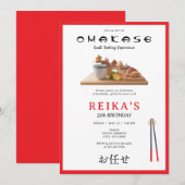 Omakase Japanse sushi proeverij verjaardagsfeestje Kaart (Voorkant / Achterkant)